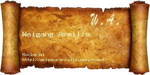 Weigang Armilla névjegykártya